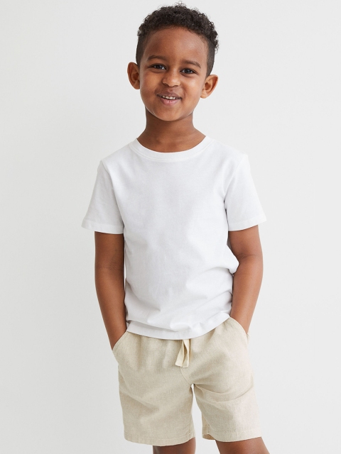 

H&M Boys Beige Linen-Blend Shorts
