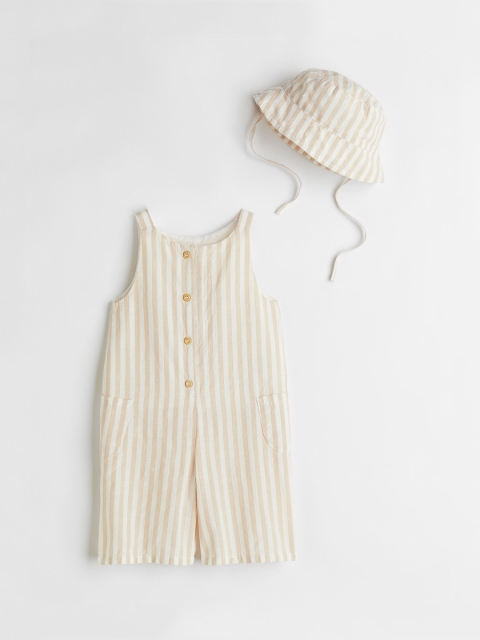 

H&M Girls Beige 2-Piece Cotton Set