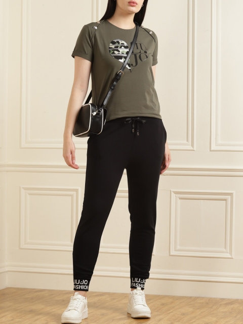 

LIU JO Women Black Solid Joggers