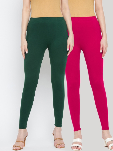 

Clora Creation Bottle Green & Magenta Ankle Length Leggings, Multi