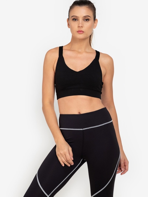 

ZALORA ACTIVE Black Lightly Padded Sports Bra