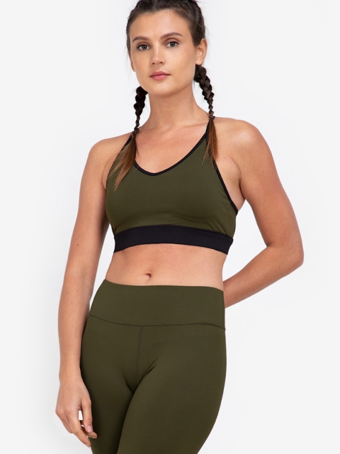 

ZALORA ACTIVE Olive Green Bra Lightly Padded