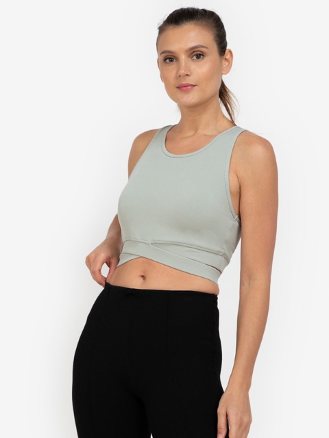 

ZALORA ACTIVE Sage Green Lightly Padded Sports Bra