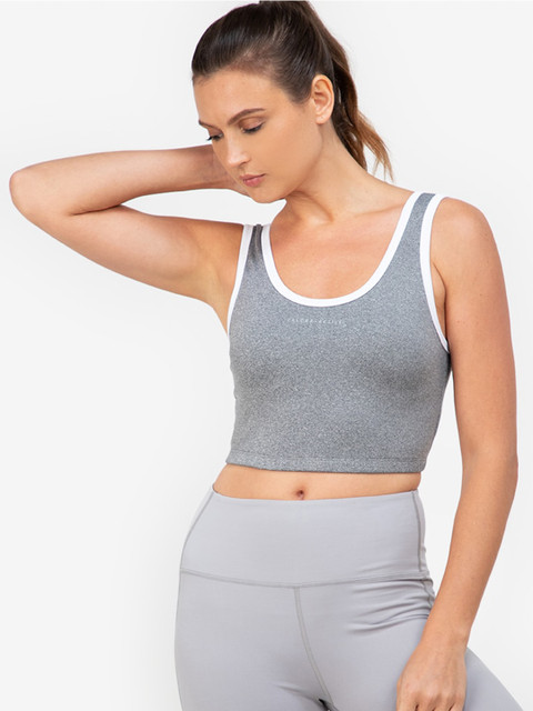 

ZALORA ACTIVE Grey Lightly Padded Workout Bra ZV1021WAP0433B