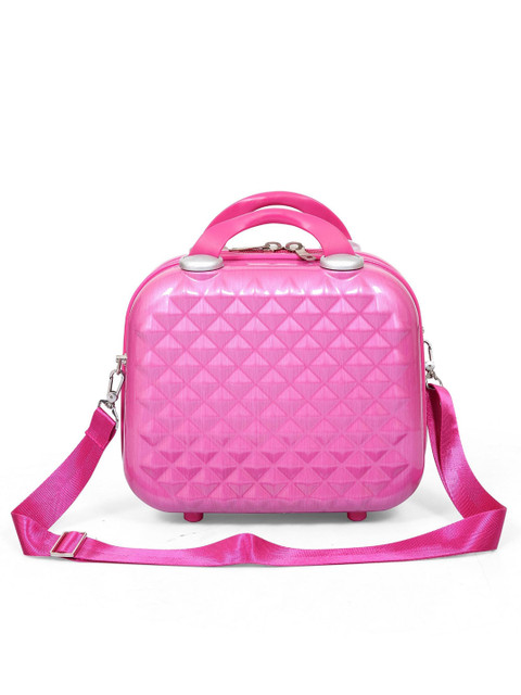 

Polo Class Pink Textured Vanity Bag-Medium