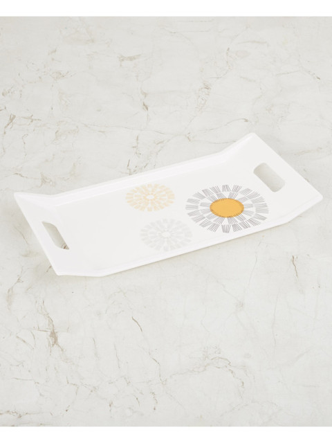 

Home Centre White Printed Serving Tray