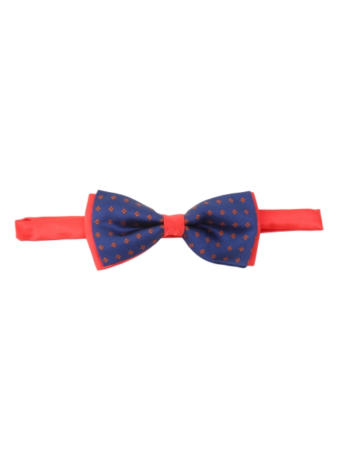 

Alvaro Castagnino Blue & Peach-Coloured Patterned Bow Tie