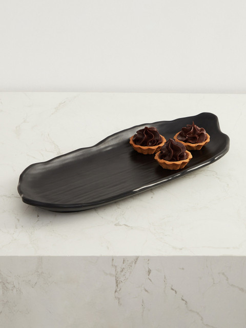 

Home Centre Black Melamine Glossy Plates