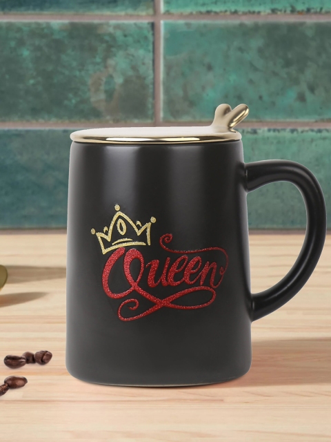 

DREAM WEAVERZ Black & Red Printed Ceramic Matte Mugs