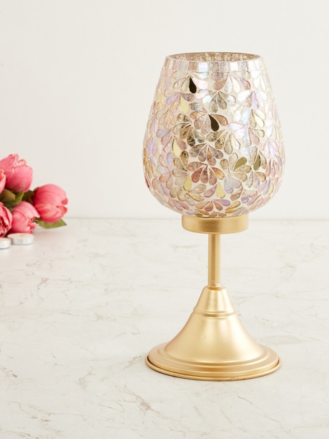 

Home Centre Gold-Toned Textured Candle Holder
