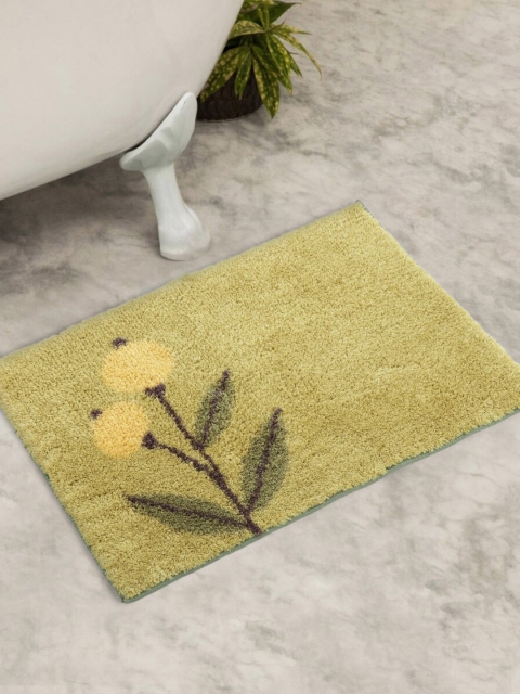 

Home Centre Unisex Green & Yellow Printed Bath Mat, Multi