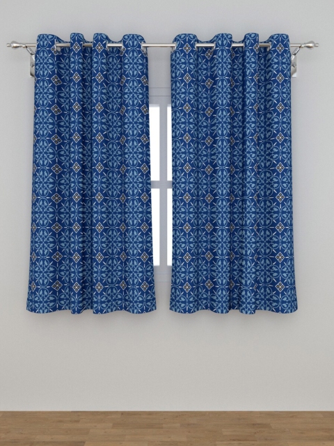 

Home Centre Blue Set of 2 Ethnic Motifs Window Curtain