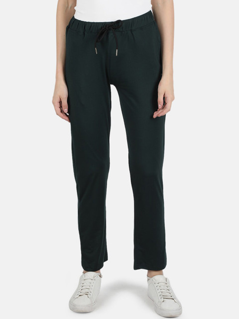 

Monte Carlo Women Green Solid Slim-Fit Track Pants