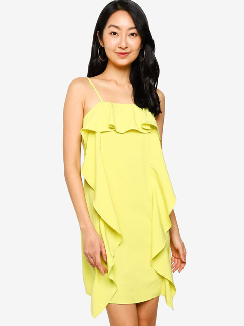 

ZALORA BASICS Women Yellow Solid Sheath Dress