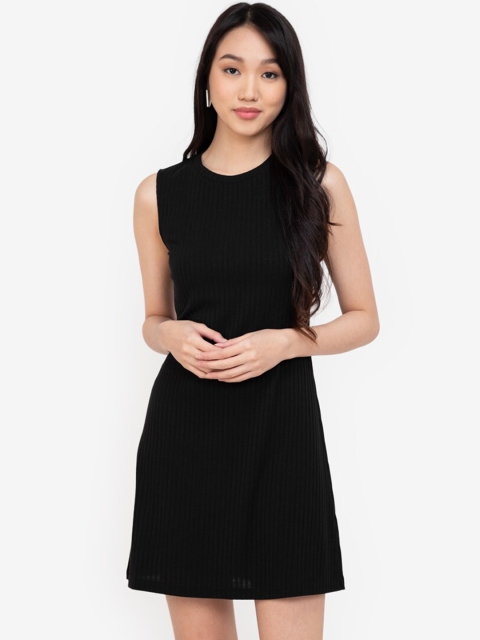 

ZALORA BASICS Women Black Printed Mini Dress