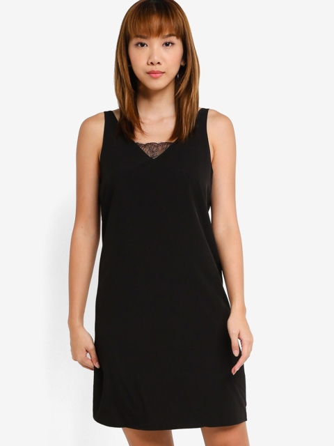 

ZALORA BASICS Women Black Solid Mini Dress