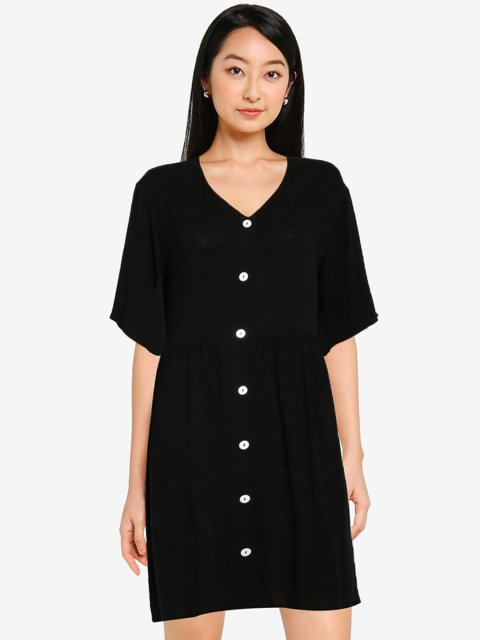 

ZALORA BASICS Black Sheath Mini Dress