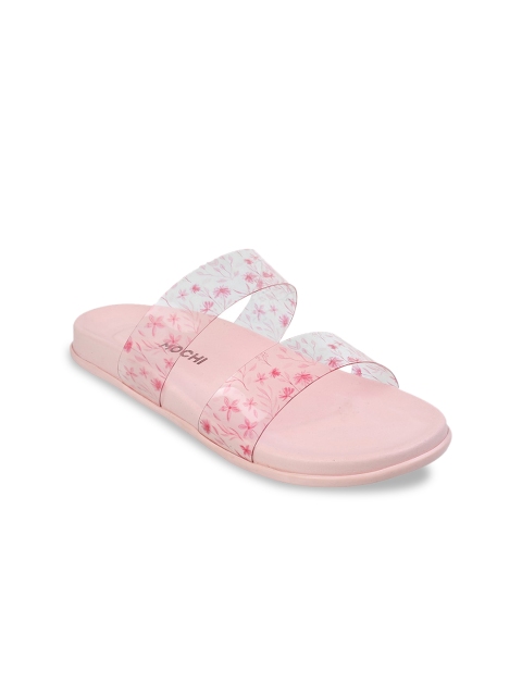 

Mochi Women Pink Printed Open Toe Flats