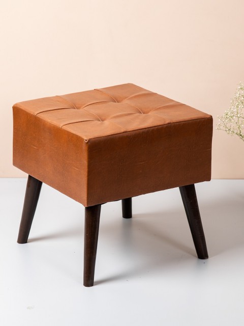 

Nestroots Set of 2 Brown Solid Ottoman