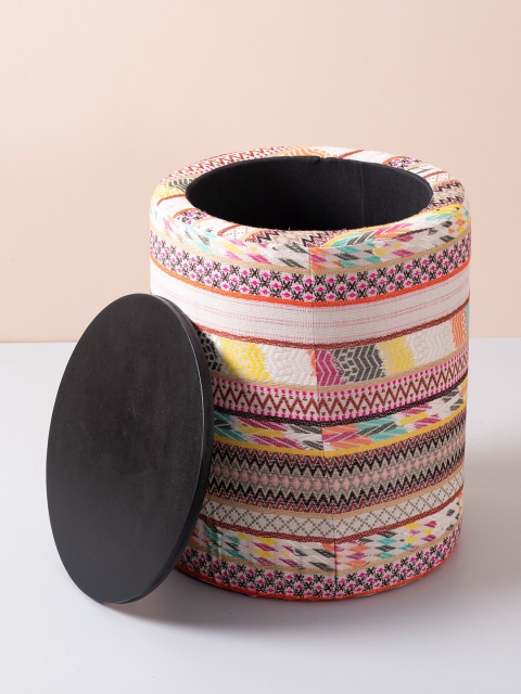 

Nestroots Multi-Colour Printed Ottomans
