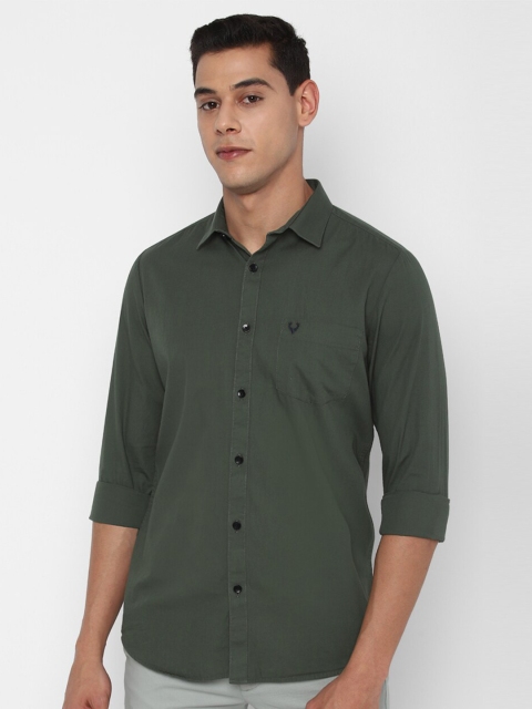 

Allen Solly Men Olive Green Slim Fit Casual Shirt