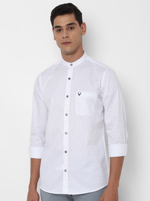 

Allen Solly Men White Slim Fit Printed Casual Shirt