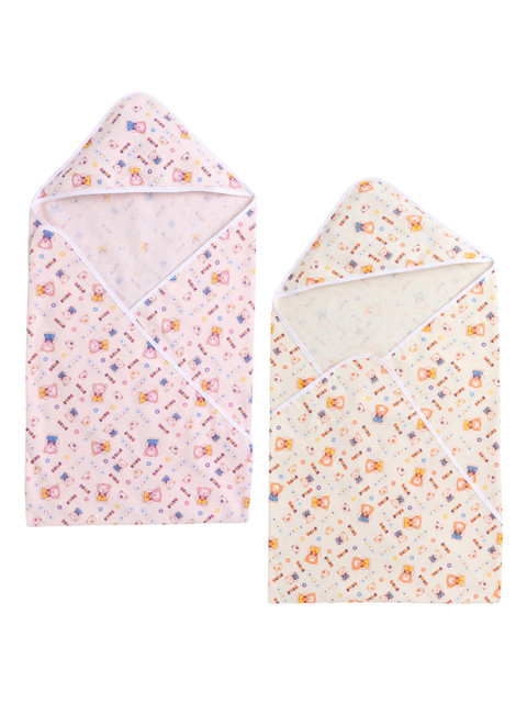 

Little Angels Infant Girls Pack Of 2 Assorted Swaddles, Pink
