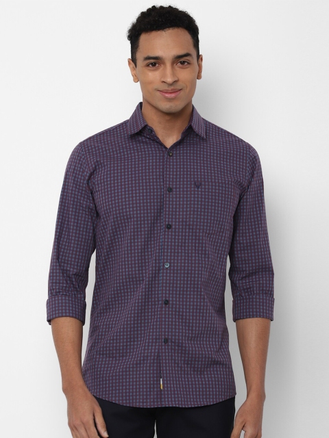 

Allen Solly Men Purple Slim Fit Gingham Checks Checked Casual Shirt