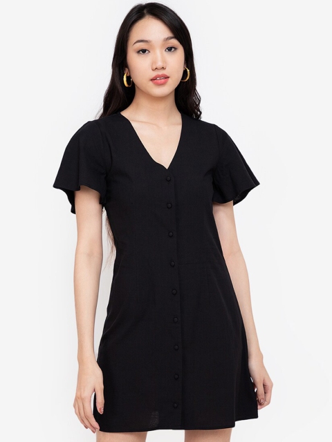 

ZALORA BASICS Black Sheath Pure Cotton Midi Dress