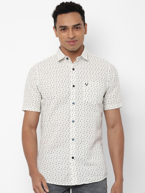 

Allen Solly Men White Slim Fit Printed Casual Shirt