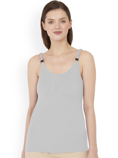 

MYLO ESSENTIALS Grey Solid Cotton Maternity Camisole