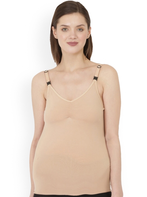 

MYLO ESSENTIALS Women Nude-Colored Solid Maternity Camisoles
