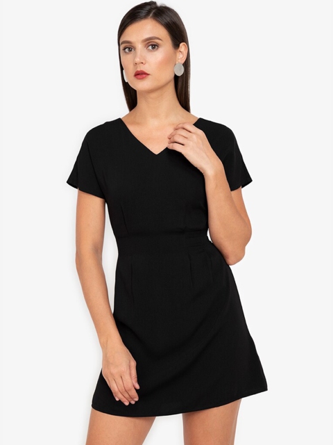 

ZALORA WORK Black A-Line Mini Dress