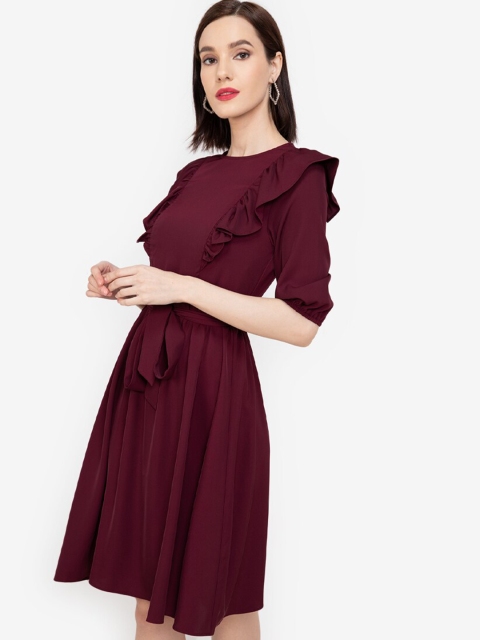 

ZALORA WORK Red Solid Maternity Dress