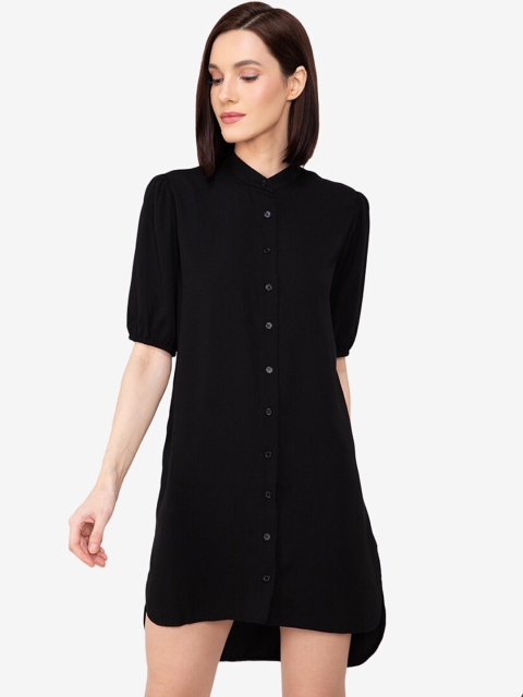 

ZALORA WORK Women Black Shirt Mini Dress