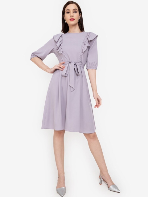 

ZALORA WORK Women Grey Sheath Dress