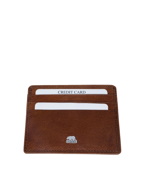 

BROWN BEAR Unisex Brown Leather Card Holder