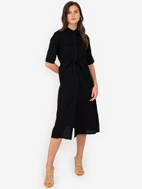 

ZALORA WORK Black Shirt Dress