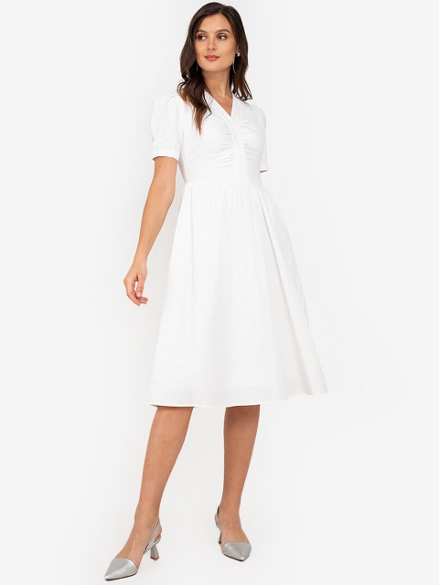 

ZALORA WORK White Solid Dress