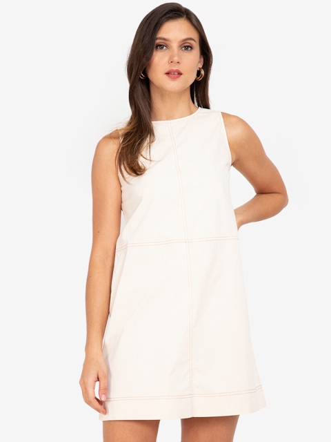 

ZALORA WORK Beige A-Line Mini Dress
