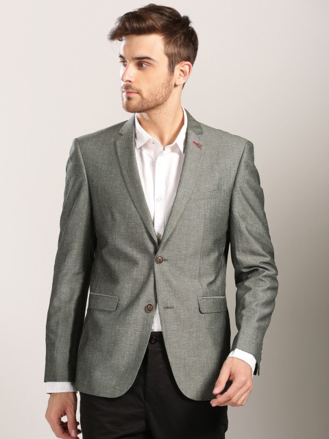 

Harvard Grey Slim Fit Single-Breasted Formal Blazer