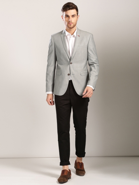 

Harvard Grey Slim Fit Single-Breasted Formal Blazer