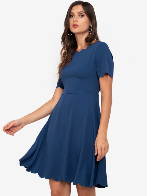 

ZALORA WORK Blue A-Line Mini Dress