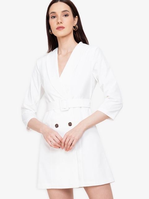 

ZALORA WORK White Mini Blazer Dress
