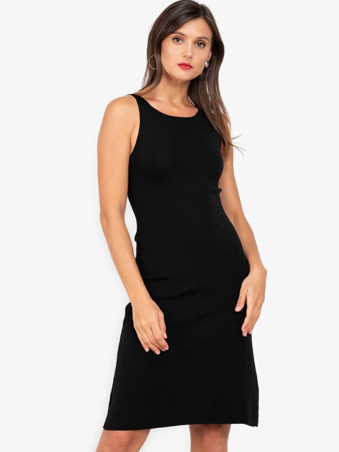 

ZALORA WORK Black Solid Bodycon Dress