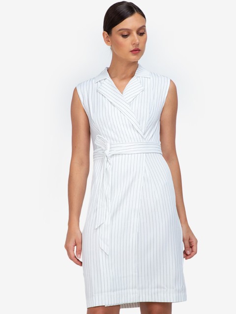 

ZALORA WORK White Striped Blazer Dress