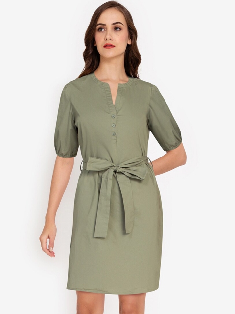 

ZALORA WORK Green Sheath Midi Dress