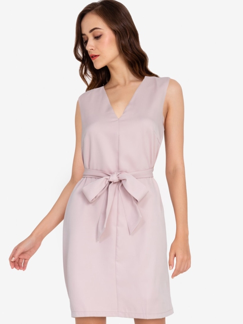 

ZALORA WORK Pink Solid Dress