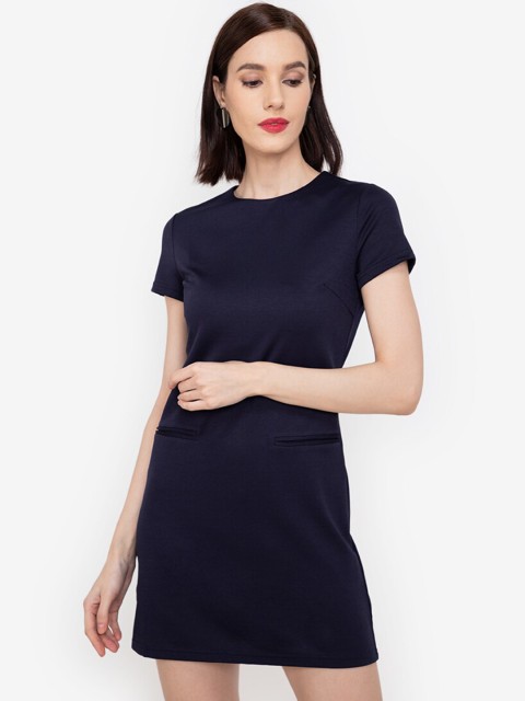 

ZALORA WORK Navy Blue Bodycon Mini Dress