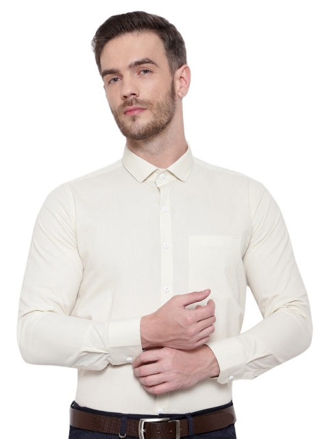 

Srey trends Men Cream-Coloured Pure Cotton Comfort Formal Shirt